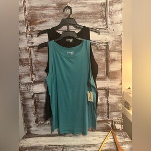 🆕 Terra & Sky Teal and Black Tank Tops